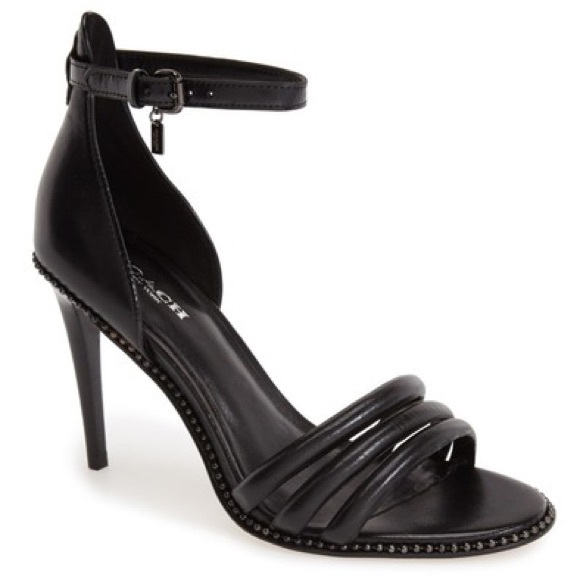Shoes - Coach Iliana Leather Sandals in Black Shoes - Coach Iliana Leather Sandals in Black